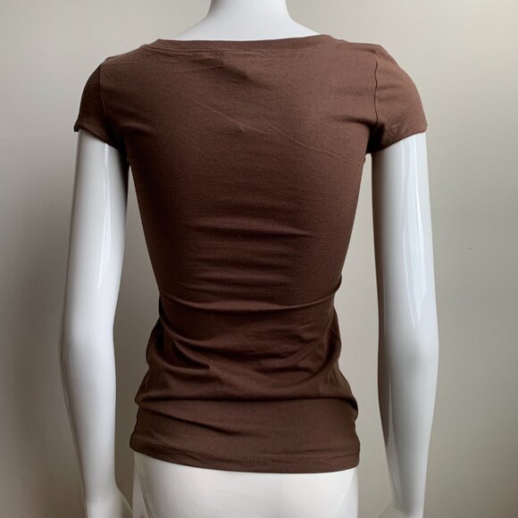 Billabong surf brown embroidered logo v-neck t-shirt - Picture 4 of 4